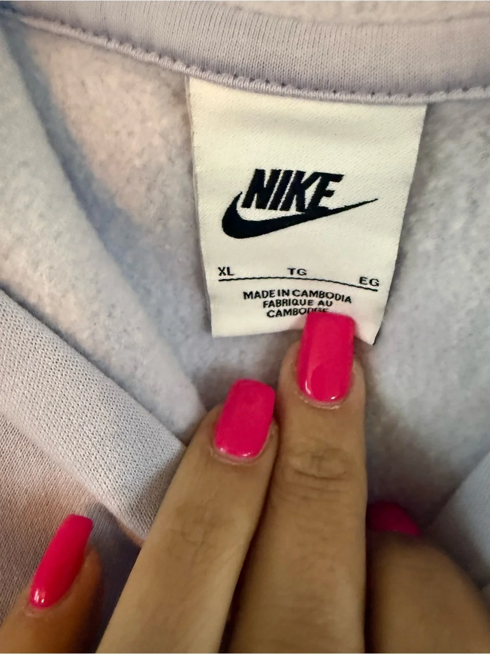 Nike Lavender hooded “hot waffles” Sweatshirt